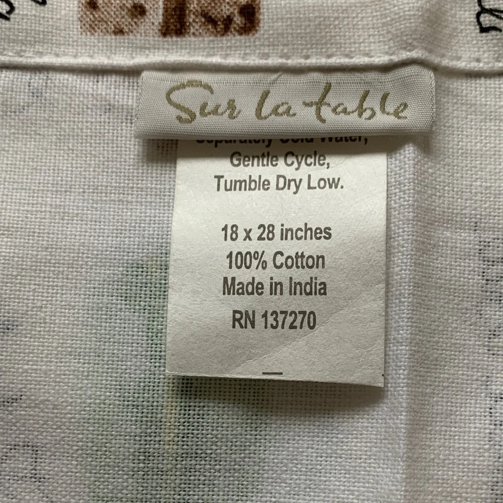 Sur La Table Macaron Pattern Tea Towel